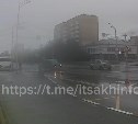 Микроавтобус сбил человека на перекрёстке в Южно-Сахалинске
