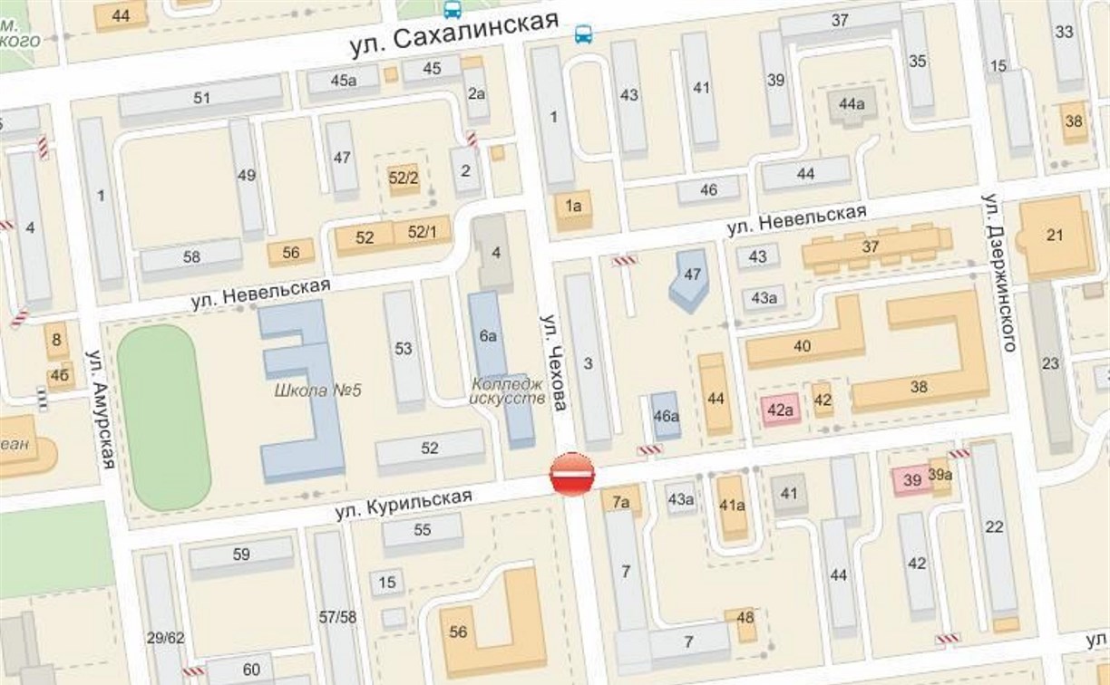 Участок улицы Чехова в Южно-Сахалинске закроют на 2 недели