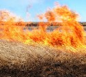 Корсаковские пожарные выезжали тушить пал сухой травы
