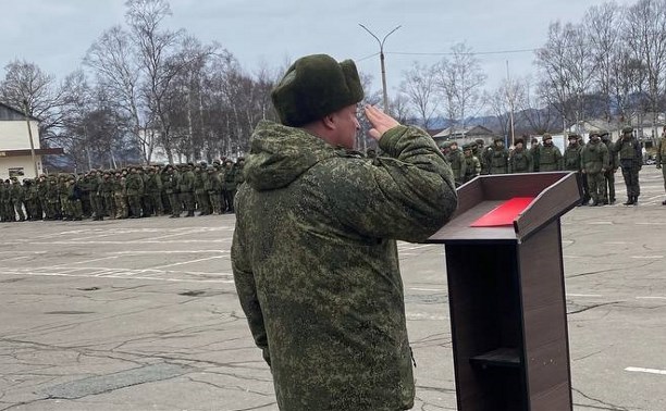 Мобилизованных сахалинцев снова провожают на фронт