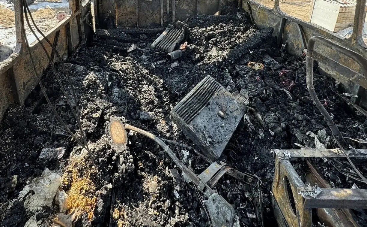 Появились фото последствий пожара в Таранае