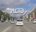 Ещё один "торопыга" проскочил на "красный" в Южно-Сахалинске