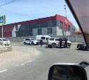Два внедорожника столкнулись на перекрёстке в Южно-Сахалинске