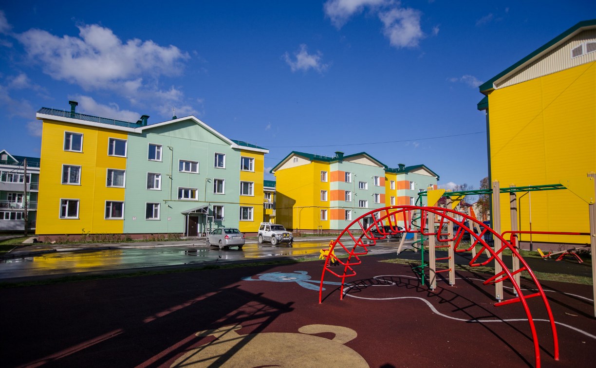 В новом микрорайоне Южно-Сахалинска построили 34 дома