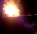 Двухэтажный частный дом сгорел в Южно-Сахалинске