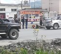 Внедорожник и мотоцикл столкнулись в Южно-Сахалинске