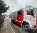 Пожар вспыхнул на складе в Южно-Сахалинске