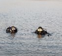 Сахалинские спасатели-водолазы провели тренировки в ледяном море