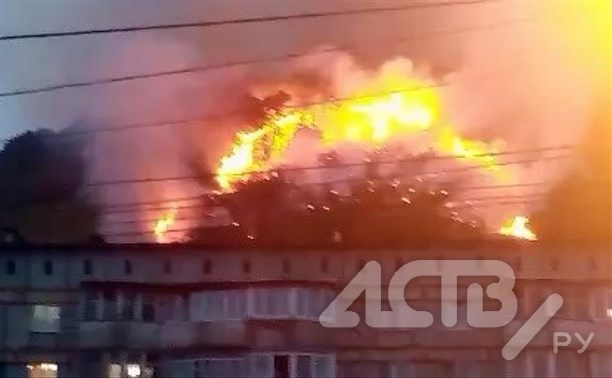 Очевидцы: лесной пожар в Невельске приближается к городу