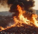 На мусорном полигоне в Корсаковском районе произошёл пожар