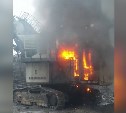 Экскаватор стоимостью 10 млн долларов сгорел в Углегорском районе
