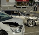 Очевидцев столкновения двух автомобилей и мотоцикла в Южно-Сахалинске разыскивает ГИБДД