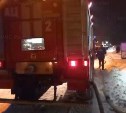 Два человека тушили полыхающие мусорные баки в селе в Холмском районе