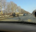 КамАЗ и Toyota столкнулись в пригороде Южно-Сахалинска
