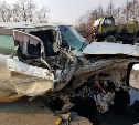 На Корсаковской трассе произошло ДТП с военными автомобилями и внедорожником