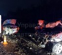 Девушка на "Опе" получила травму, врезавшись в стоящий на дороге автомобиль в Долинском районе 