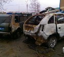 На территории ОВД Анивы подожгли автомобиль