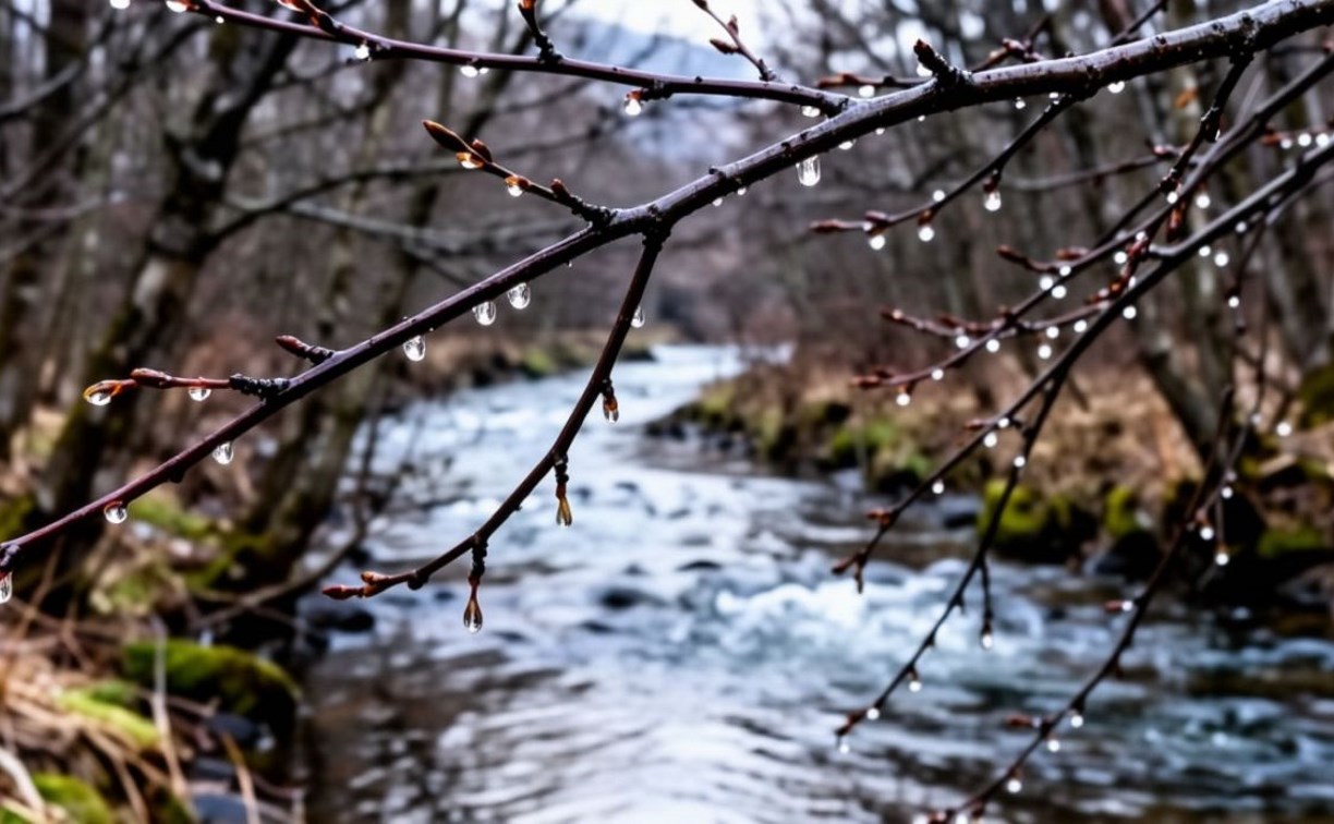Снег, дождь и пасмурная погода ожидают жителей Сахалина и Курил 20 апреля 
