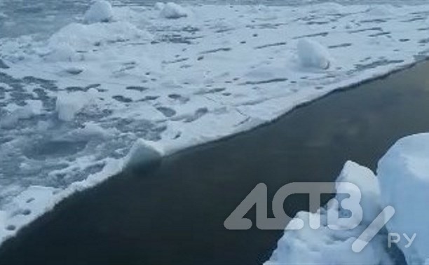 Льдину с 15 рыбаками и 3 снегоходами оторвало на юге Сахалина