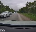 Сахалинка на кроссовере вылетела "в лоб" автомобилю с двумя детьми в салоне