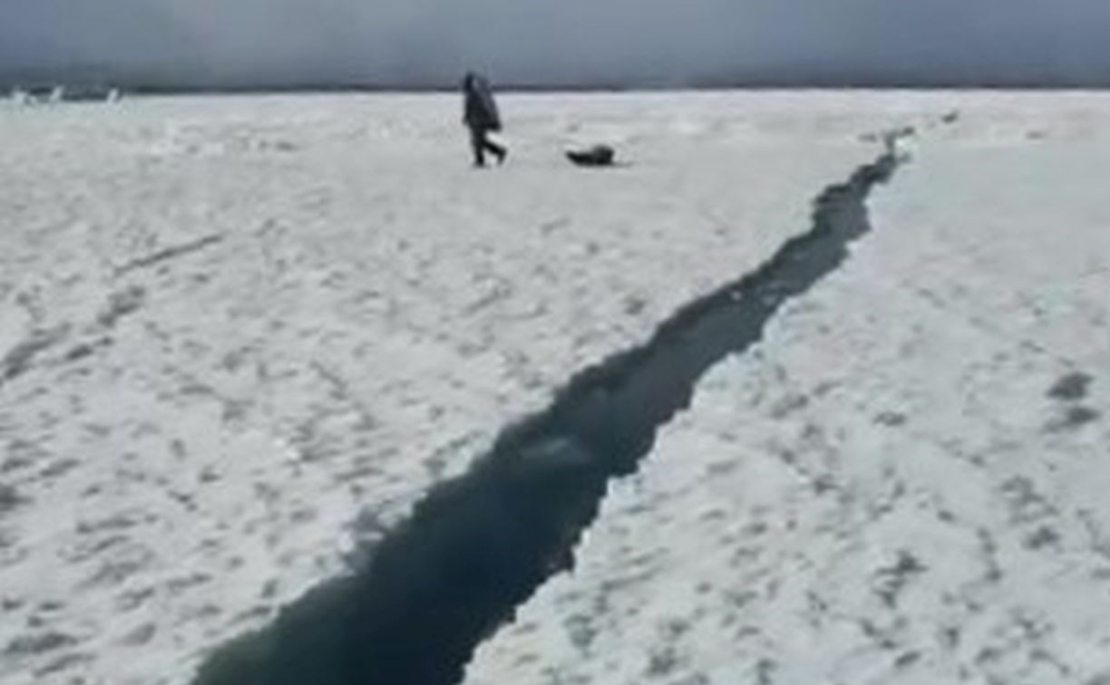"Народ, сматывайтесь!": лёд оторвало у юго-восточного побережья Сахалина
