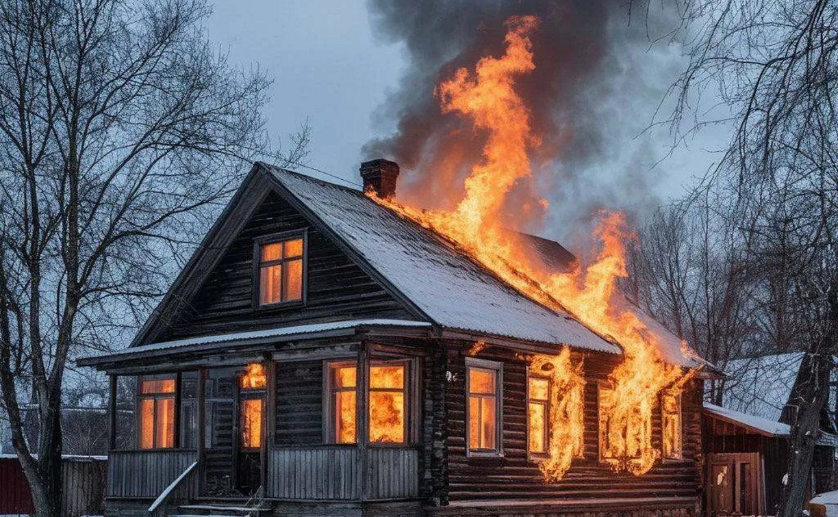 В Южно-Сахалинске в пожаре в двухэтажном доме погиб человек