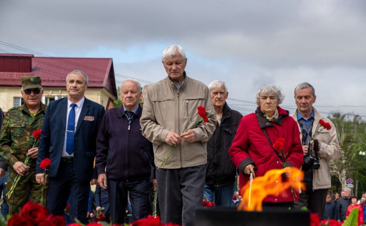 Жители Сахалинской области отдали дань памяти погибшим в Великой Отечественной войне