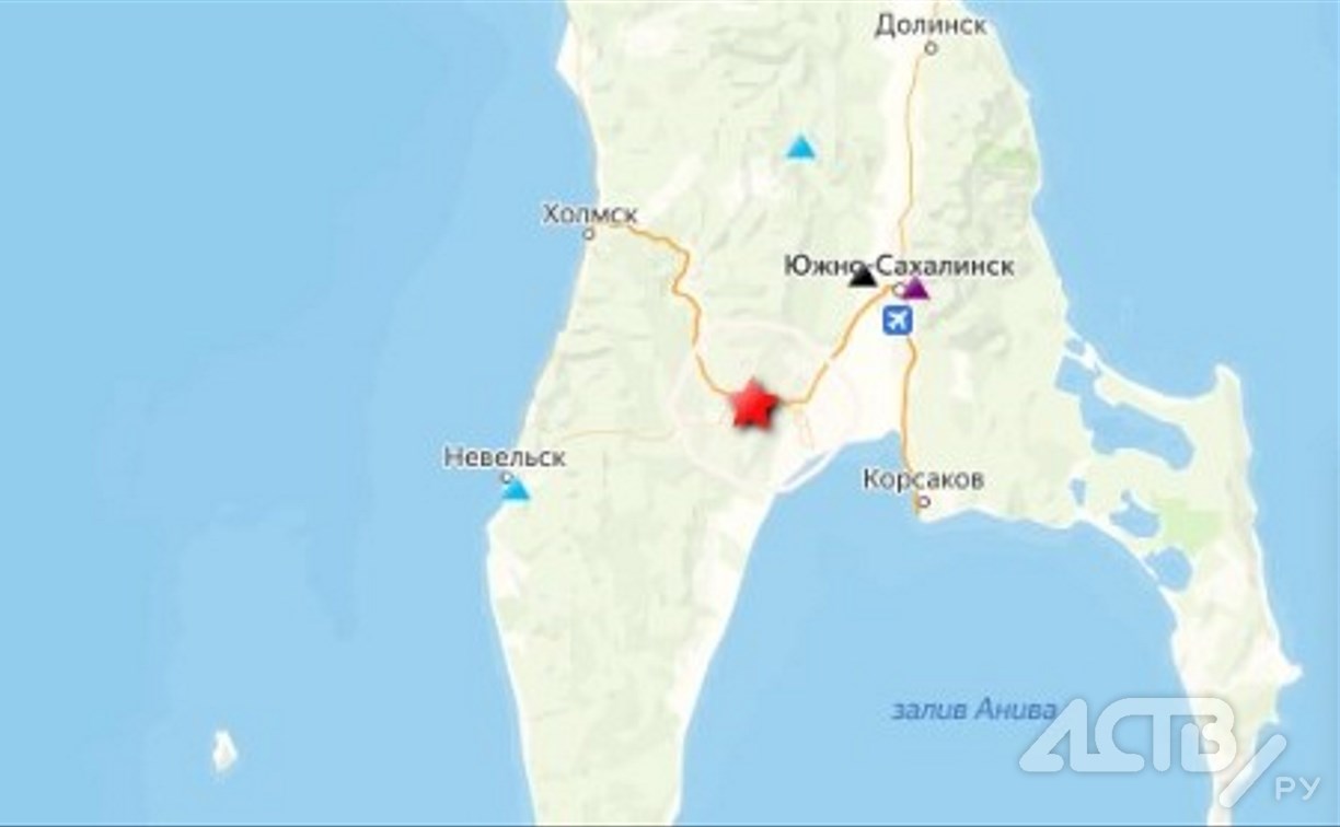Землетрясение на Сахалине могли ощутить жители четырёх населённых пунктов