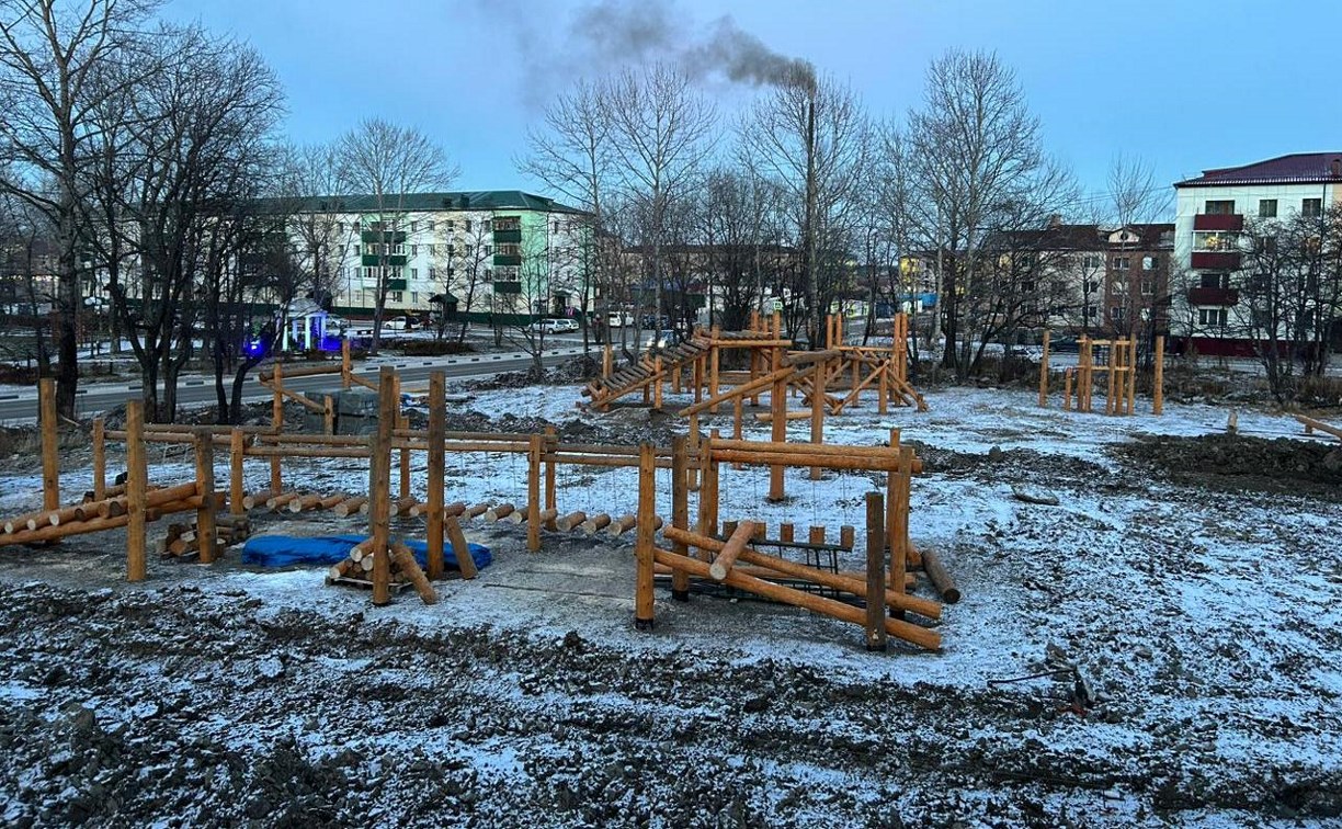 Строительство "Верёвочного парка" продолжается в Макарове