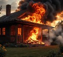 Огонь охватил кухню и веранду: в Томаринском районе горел жилой дом