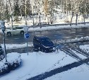 ГИБДД Южно-Сахалинска наказала владелицу припаркованного поперёк тротуара минивэна