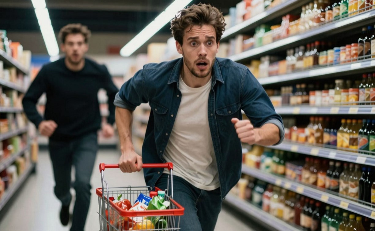 На сахалине похититель продуктов убежал от сотрудника магазина, но не от ответственности