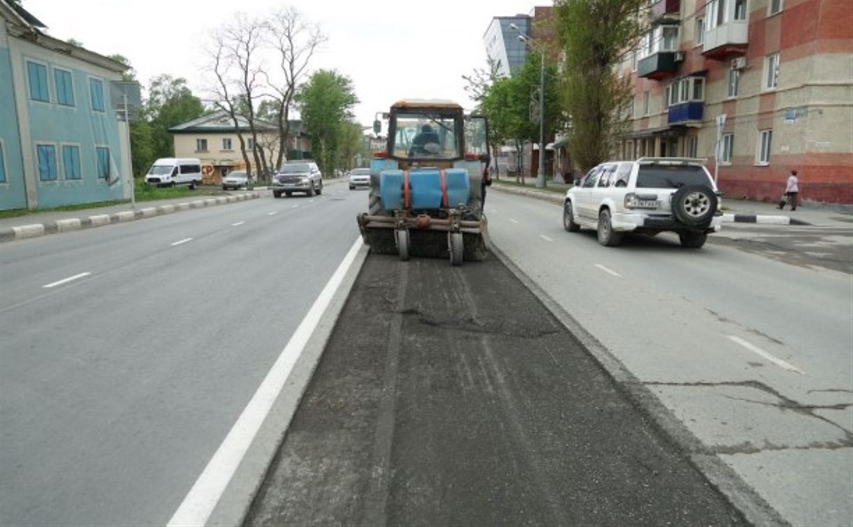 Завершить текущий ремонт дорог в Южно-Сахалинске намерены 12 июня