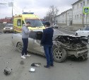 Три автомобиля столкнулись на улице Железнодорожной в Южно-Сахалинске 