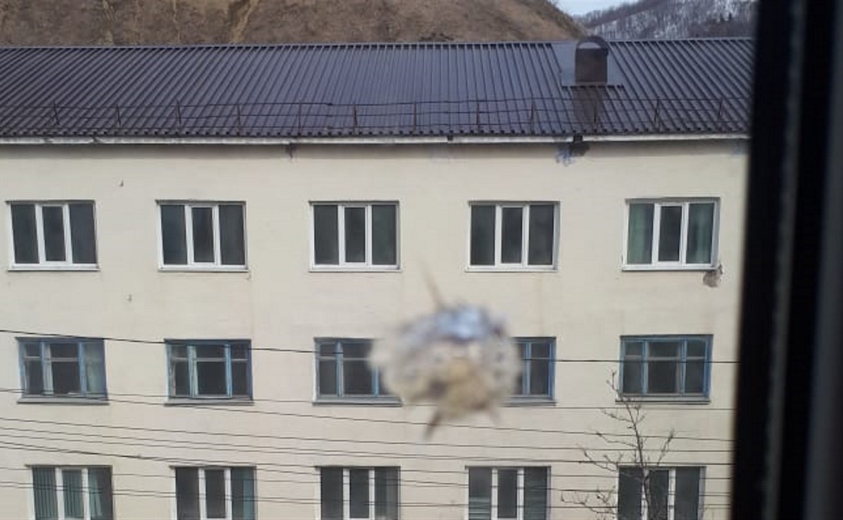 В Невельске неизвестный обстрелял окна жилого дома