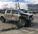 Три автомобиля столкнулись на Холмском шоссе в Южно-Сахалинске