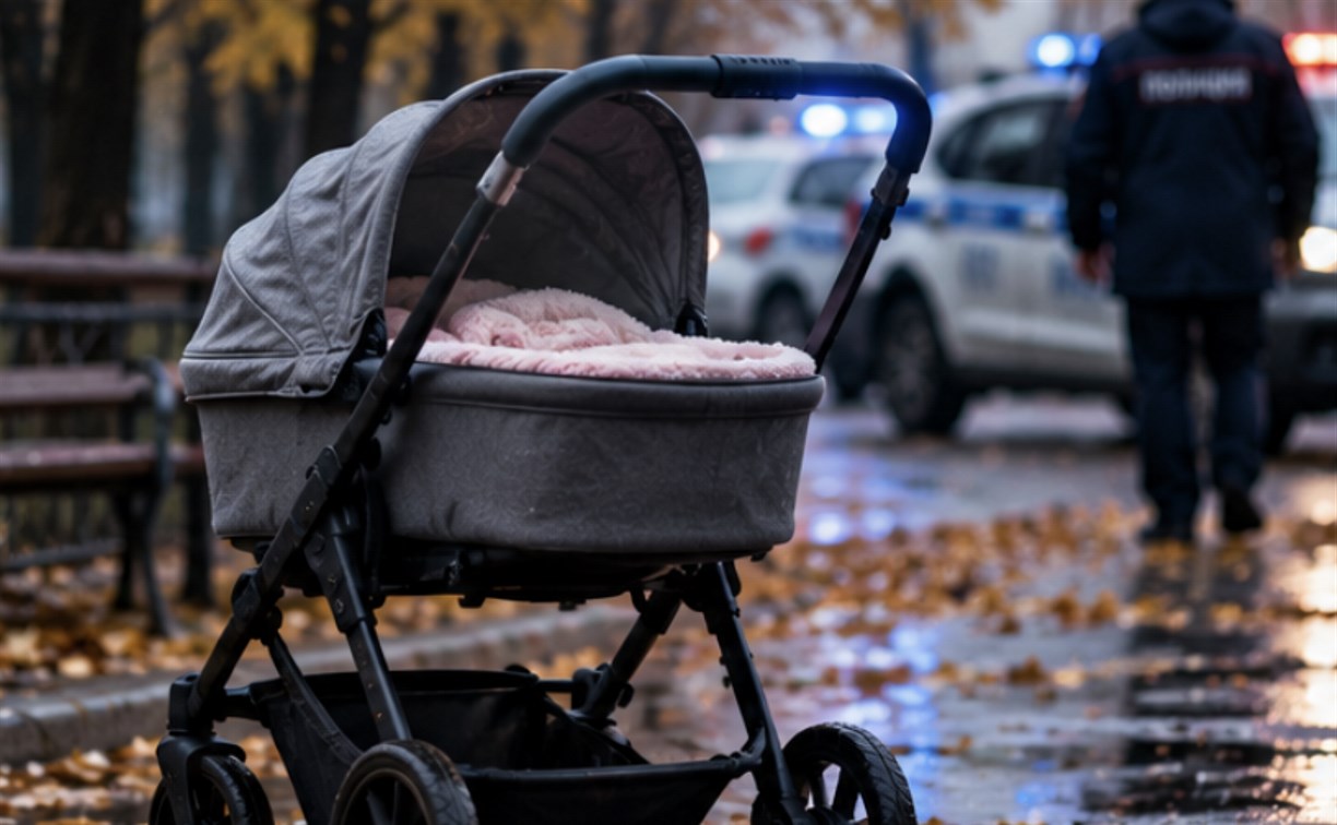 Двухмесячную девочку нашли одну в коляске на улице в российском городе