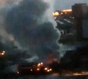 В Поронайске горел мусор, который никто не убрал после сноса домов