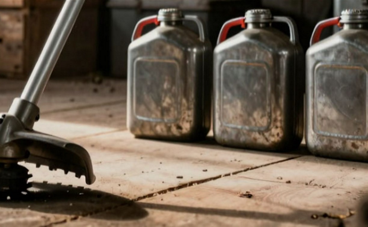 Житель Южно-Курильска перенёс канистры и триммер соседа из сарая в контейнер и нарушил закон