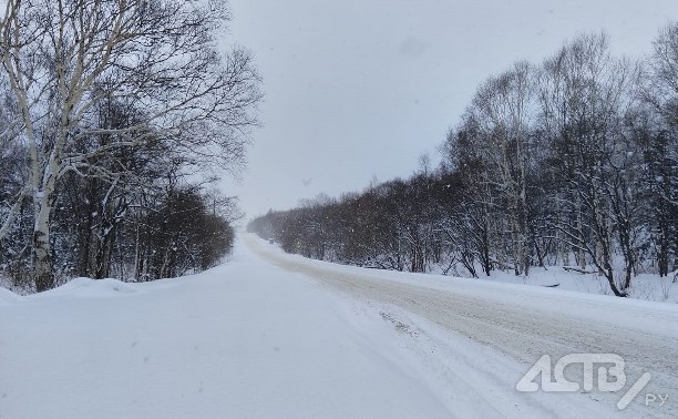 Участок трассы на Сахалине по-прежнему закрыт из-за метели: какие автобусы не ходят