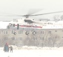 Условные лавины взрывали сегодня с вертолета сахалинские спасатели