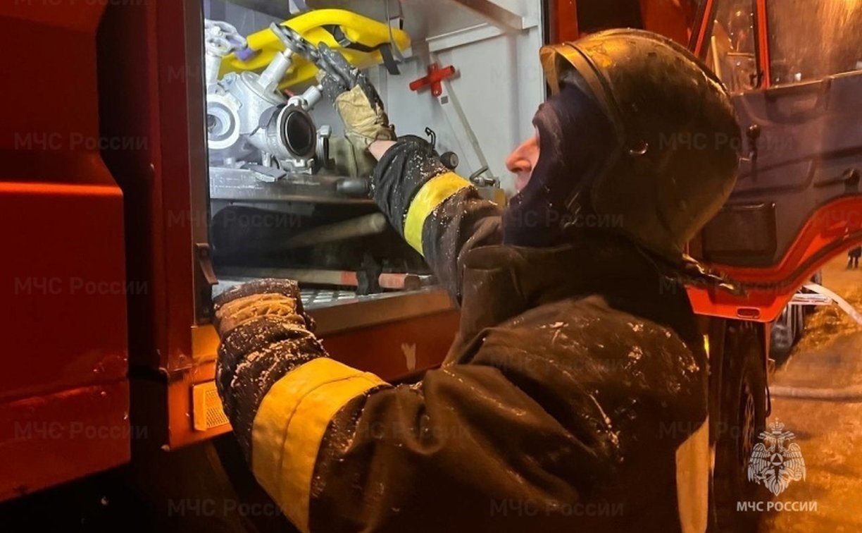 В Углегорске пожарные четыре часа тушили гаражный бокс