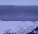 "Лёд уходит": сахалинские рыбаки распрощались с частью припая