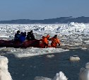 Спасатели эвакуировали более 200 человек со льдин в заливе Мордвинова