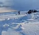 Сахалинцы сообщают об ещё одном затонувшем снегоходе