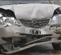 Два автомобиля столкнулись на пешеходном переходе в Южно-Сахалинске