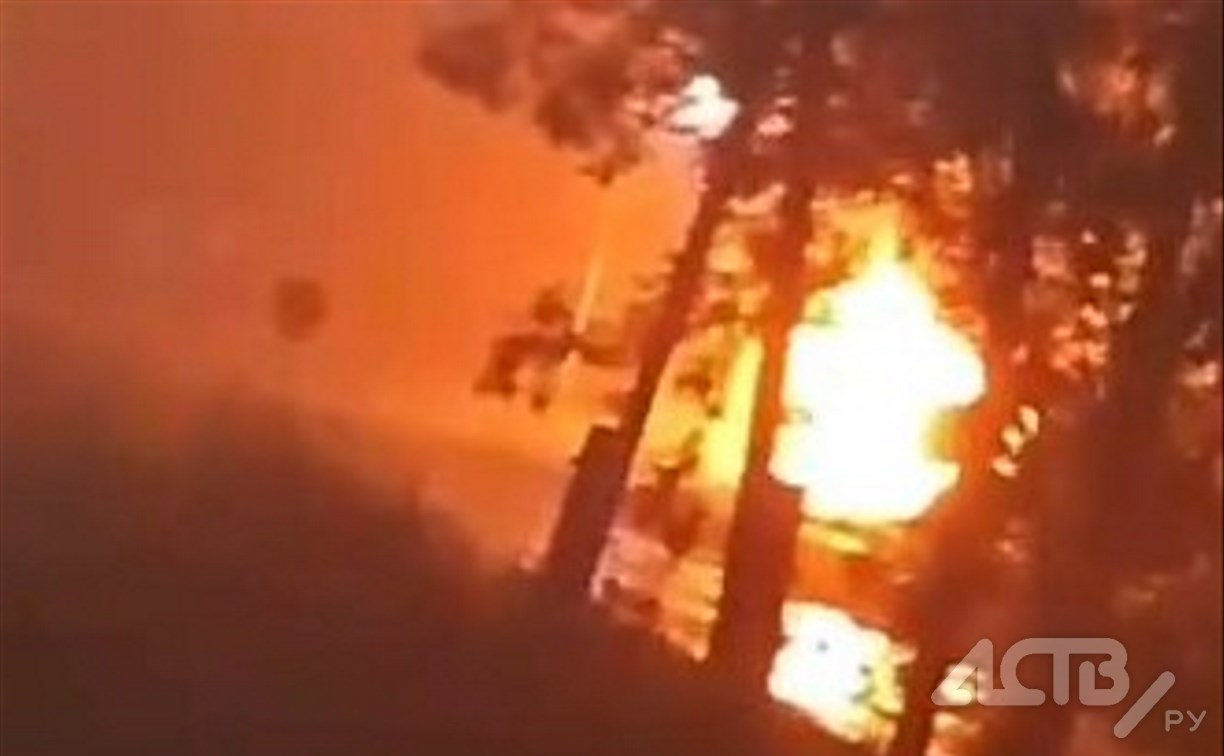 Автобусная остановка сгорела в сахалинском селе