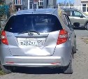 в Южно-Сахалинске наглая автохамка проехалась по тротуару