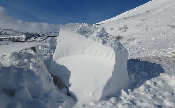 Очевидцы: в районе Северо-Курильска сошла крупная снежная лавина