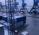 В Корсакове во время циклона затопило порт